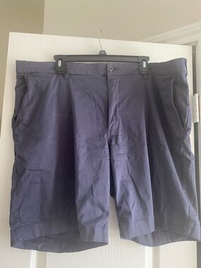 Daniel Cremieux Navy Flat-Front Cotton Shorts